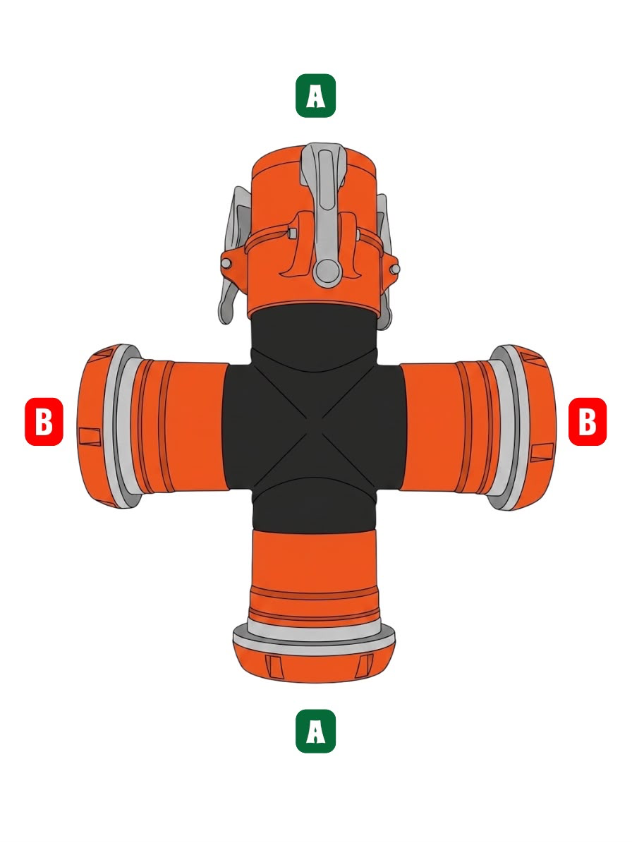 Cross fitting dimension diagram